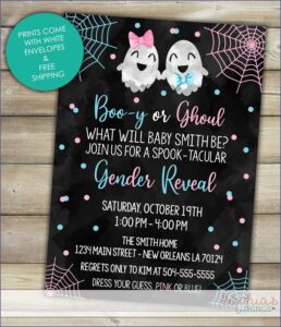 Halloween Gender Reveal Invitations Free