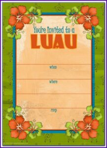 Hawaiian Shirt Invitation Template