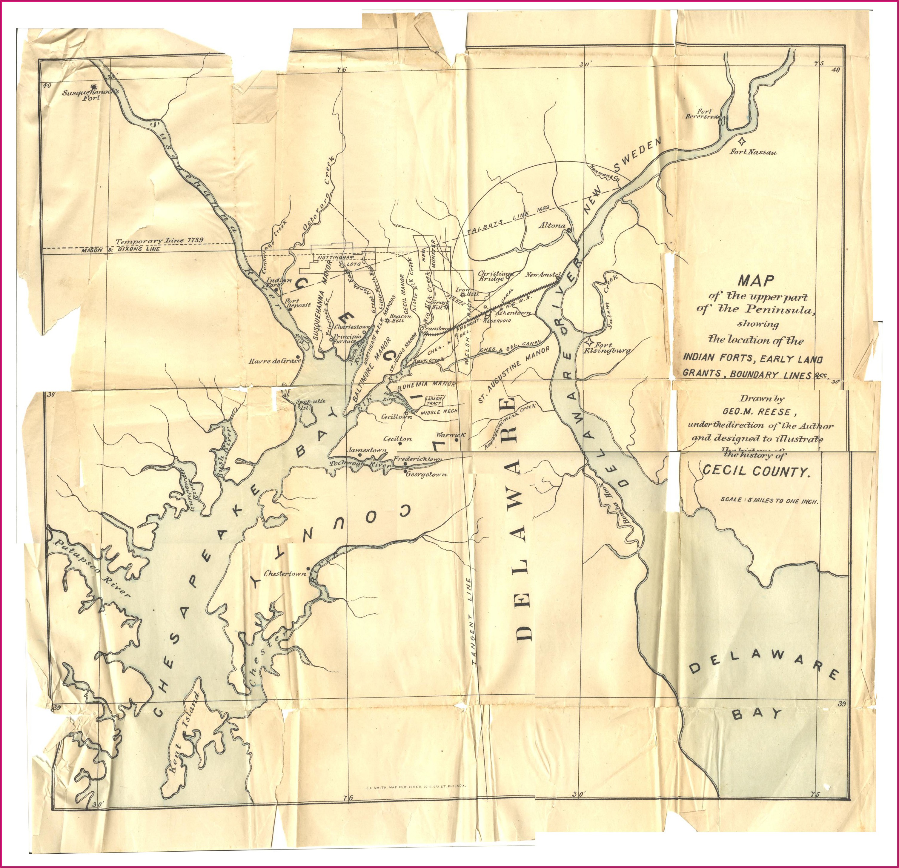 Historical Maps Of Cecil County Maryland