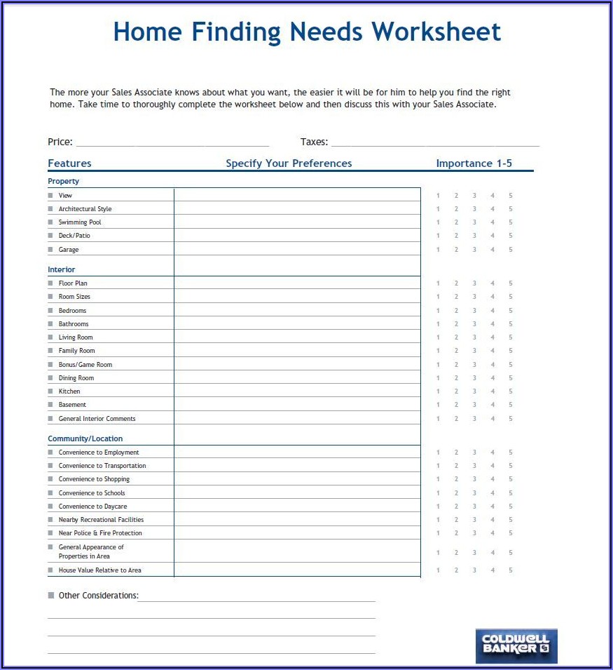 Home Buying Checklist Template