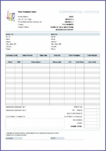 International Invoice Template