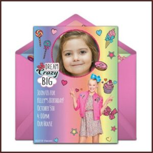 Jojo Siwa Birthday Invitations Online