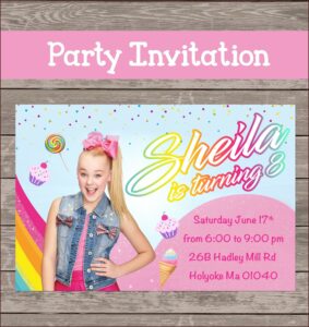 Jojo Siwa Birthday Invitations Templates Free