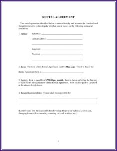 Landlord And Tenant Agreement Template