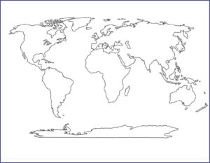Large Blank World Map Printable