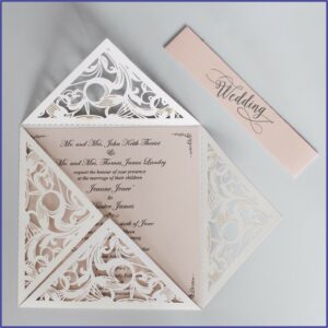 Laser Cut Lace Wedding Invitations