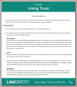 Living Trust Florida Free Forms