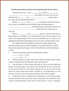 Llc Buyout Agreement Form Template