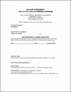 Loan Contract Forms
