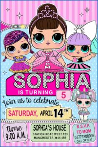 Lol Surprise 7th Birthday Invitation