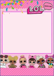 Lol Surprise Doll Birthday Invitation Template
