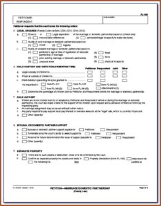 Louisiana Petition For Divorce Article 103 Form
