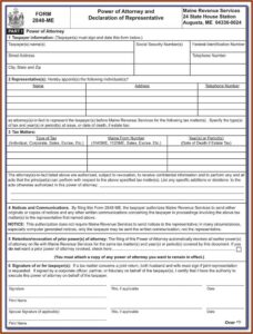 Maine.gov Durable Power Of Attorney Form