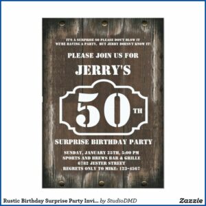 Male 60th Surprise Birthday Invitations