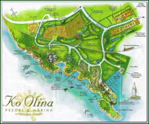 Map Hotels Waikiki Beach Oahu