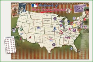 Map Of Baseball Stadiums Visited