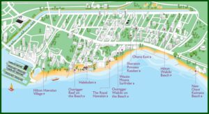 Map Of Hotels In Waikiki On Beachfront