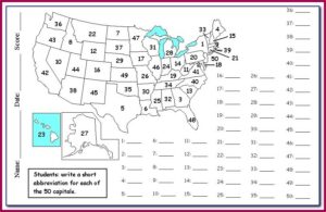 Map Of The United States With States And Capitals