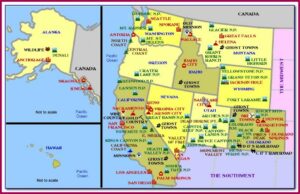 Map Of Usa With States Capitals And Cities