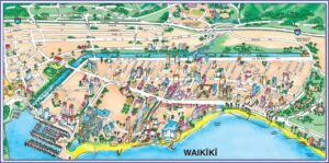 Map Of Waikiki Hotels And Restaurants