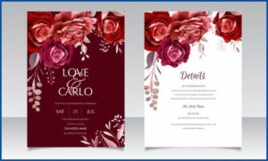Maroon Wedding Invitation Template