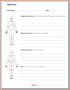 Massage Therapy Soap Notes Forms