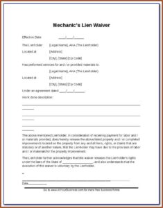 Mechanic Lien Forms Nevada