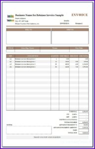 Mechanic Receipt Template
