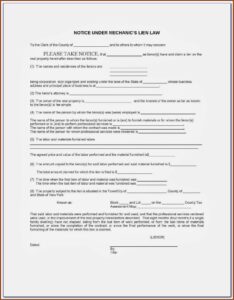 Mechanics Lien Forms