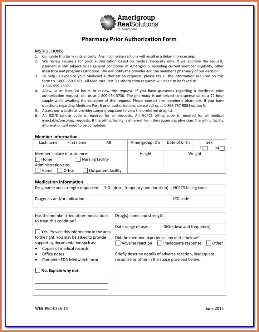 Medicare Part D Medication Prior Authorization Form