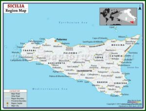 Messina Sicily Tourist Map