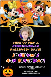 Mickey And Minnie Mouse Birthday Party Invitations