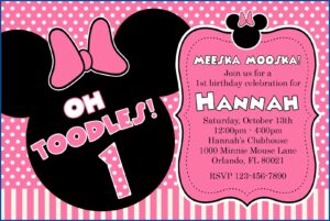 Mickey And Minnie Mouse Party Invitations