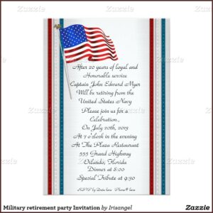 Military Retirement Invitation Wording