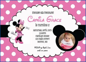 Minnie Mouse Birthday Invitations Blank