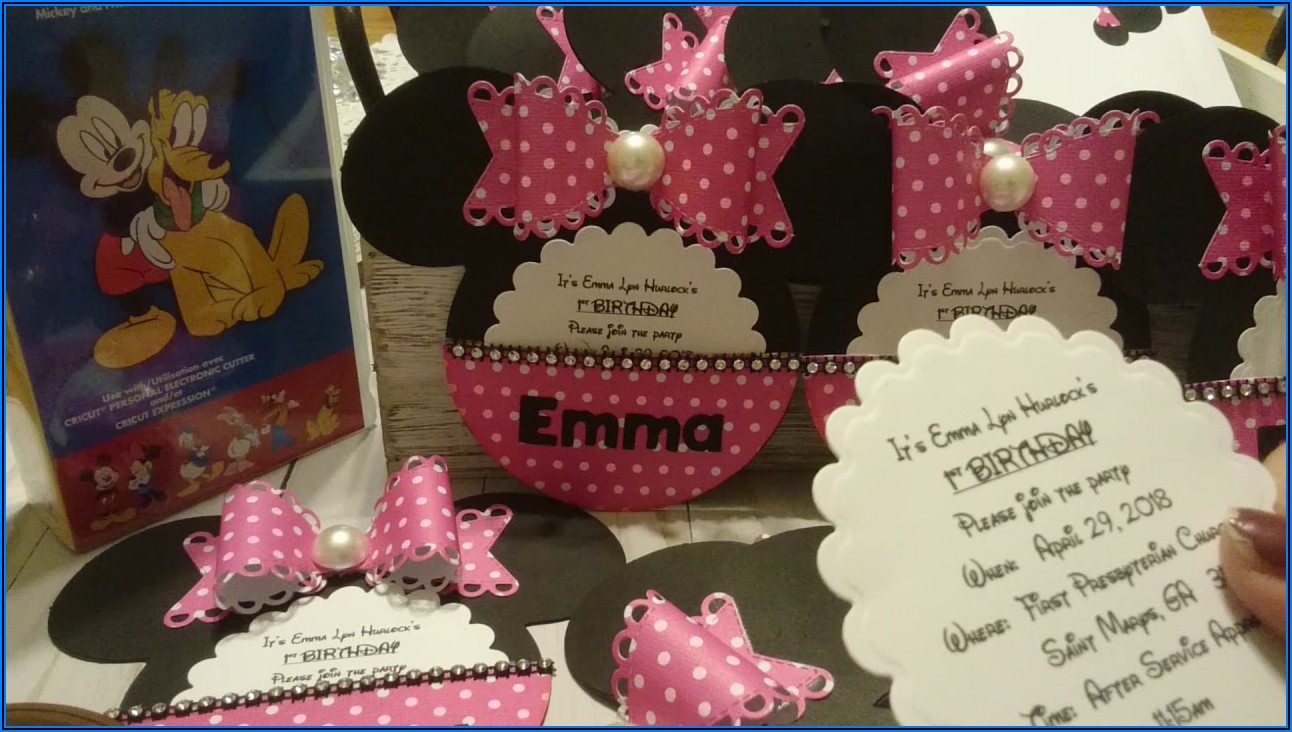 Minnie Mouse Birthday Invitations Cricut
