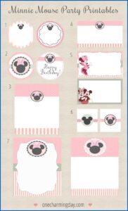 Minnie Mouse Birthday Party Free Printables