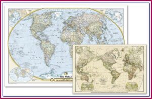 National Geographic Map Of The World Poster