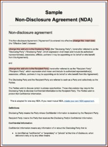 Navy Non Disclosure Agreement Form