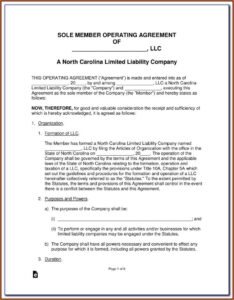 Nc Sos Llc Forms