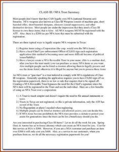 Nfa Trust Forms