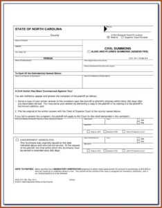 North Carolina Child Visitation Forms