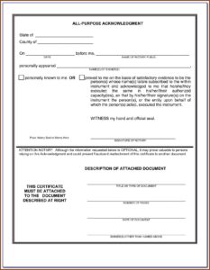 Notary Sample Forms Colorado