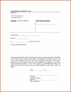 Notice Of Intent To File Lien Form Wisconsin