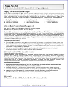 Nurse Manager Resume Templates