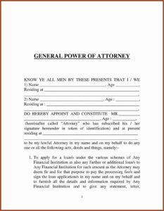 Nys Power Of Attorney Form 2017 Pdf