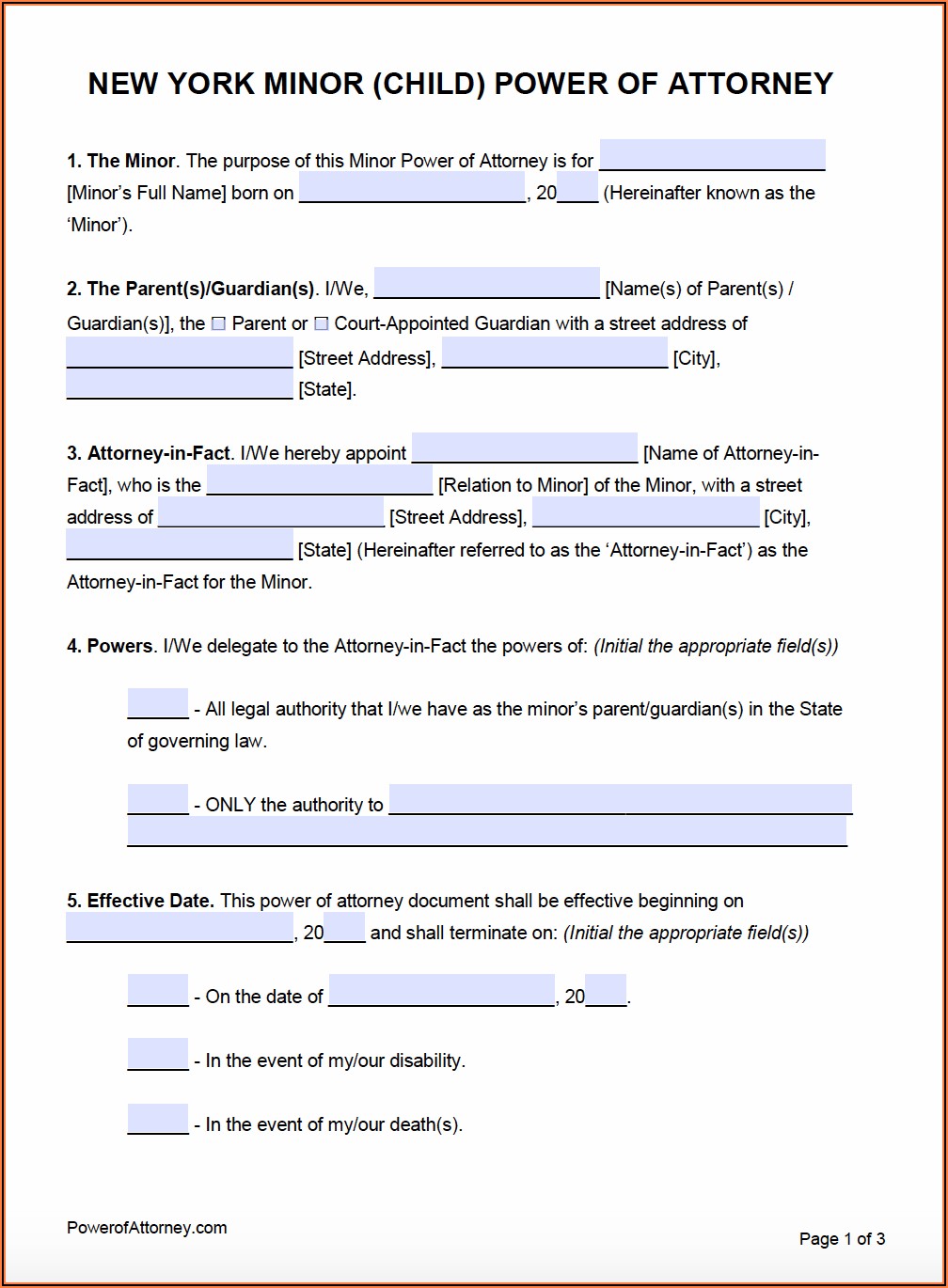 Nys Power Of Attorney Form 2018 Pdf