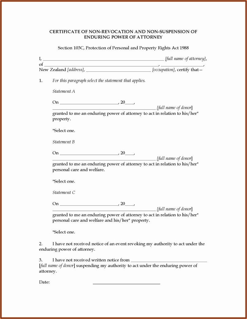 Nys Power Of Attorney Form Pdf