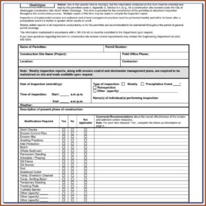Ohio Epa Swppp Inspection Form
