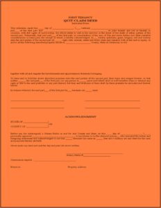 Oklahoma Quit Claim Deed Form Example